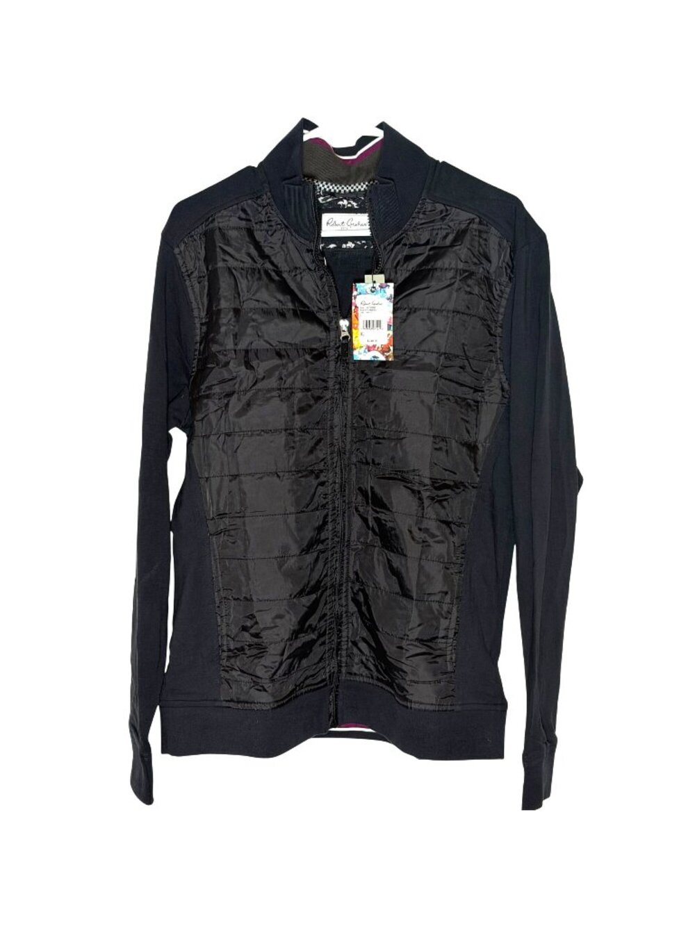 Robert Graham Black Autodrive Hybrid Jacket Men's Size Large NWT!